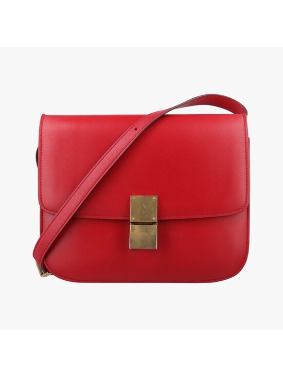 Celine Handbags - Celine Classic Box Red Leather